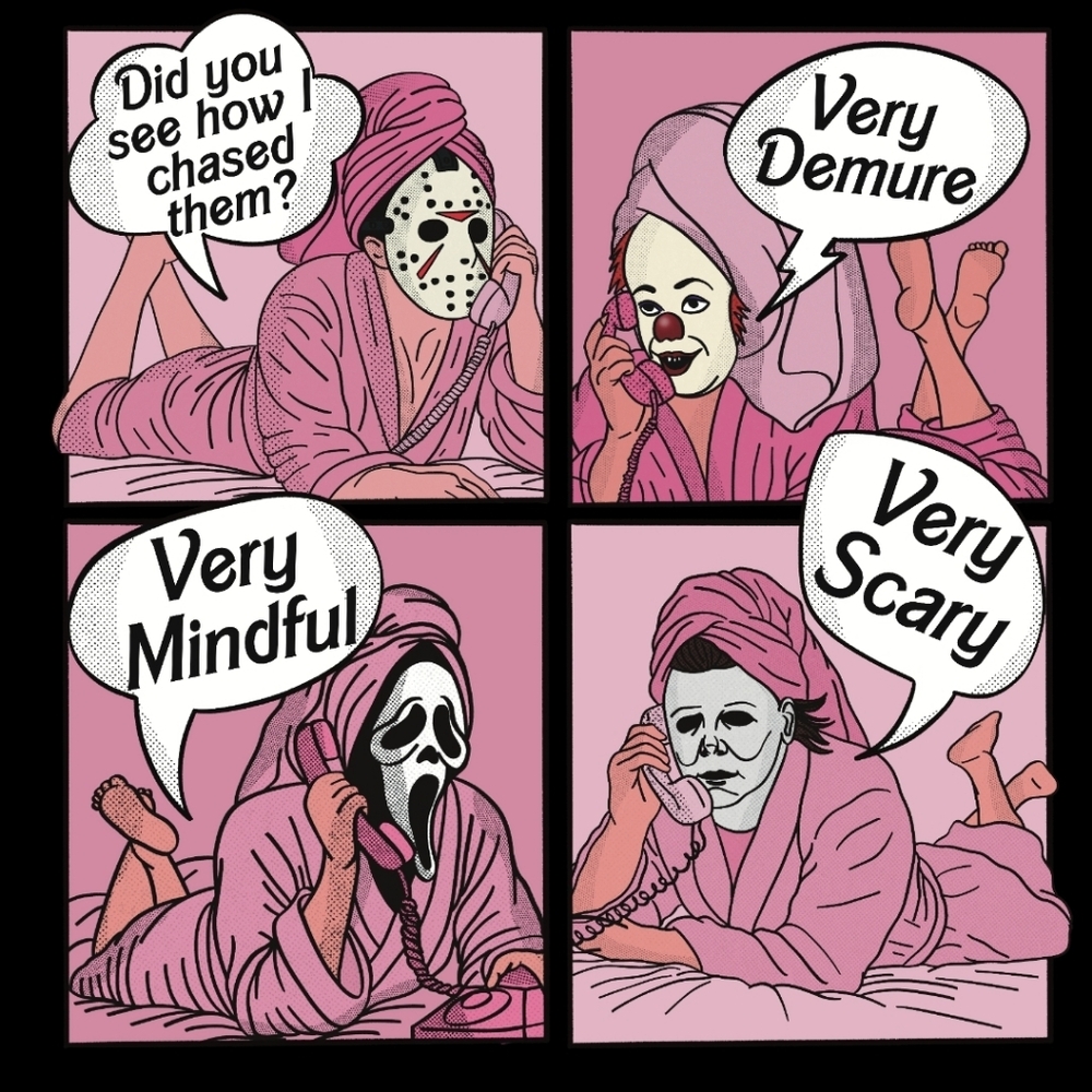 Very demure, very scary, very trendy halloween T-shirts!